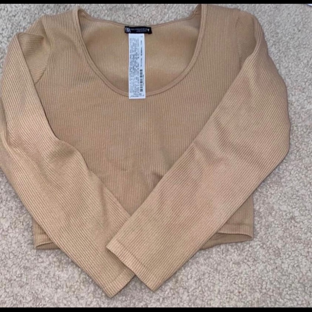 zara ribbed crop top